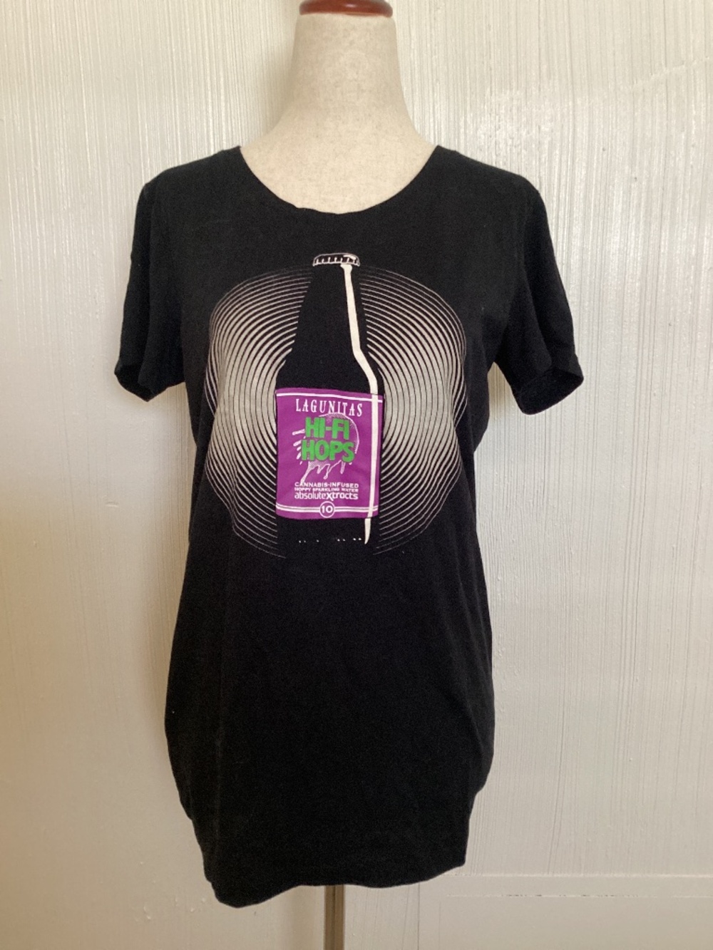 New California Cannabis Beverage Tee Shirt Lagunitas HiFi Hops Cotton Women’s M